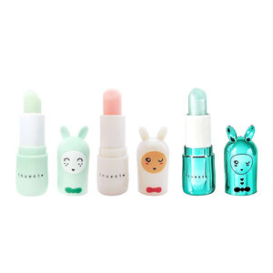 Coffret trio baumes à lèvres parfumés Seashell pomme/barbe à papa/cupcake 