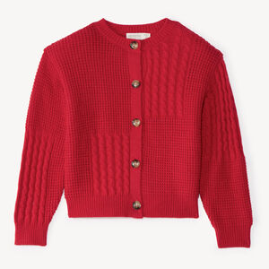 Gilet fille en tricot fantaisie 