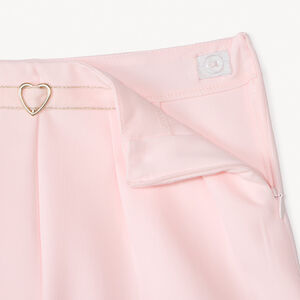 Short en twill uni avec ceinture en tissu fille 