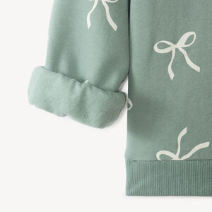 Sweat fille en molleton imprimé fantaisie 