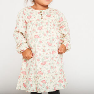 Robe manches longues imprimé floral pour bébé fille 