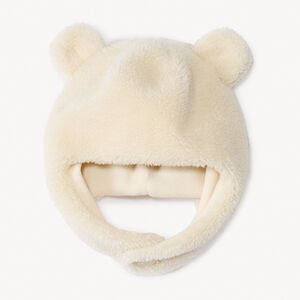 Bonnet ourson ludique en sherpa doublé pour bébé garçon  