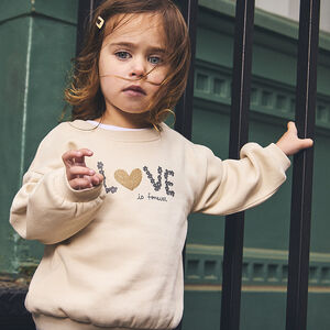 Sweat en molleton avec print fantaisie pour bébé fille 
