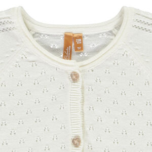 Gilet à manches longues en tricot fantaisie pour bébé fille 