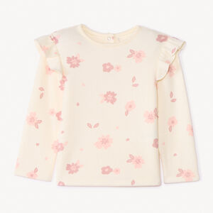 T-shirt manches longues imprimé à volants pour bébé fille 