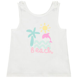 Débardeur avec nouettes et glitter print pour bébé fille 