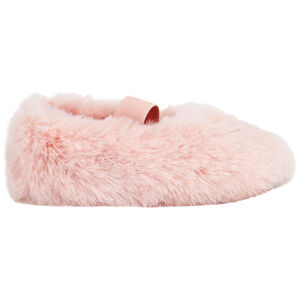 Chaussons babies en fausse fourrure unie pour fille 