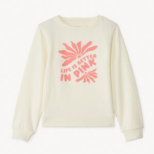 Sweat molleton printé pour fille 