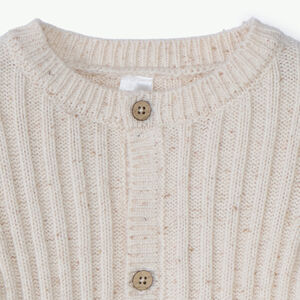 Gilet en tricot côtelé effet neps pour bébé 