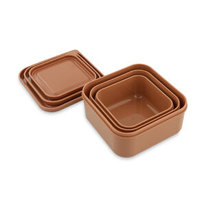 Lot de 3 lunchbox gigognes Mrs. Cat rose 