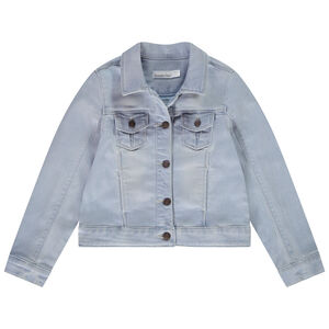 Veste effet jean à poches pour fille 