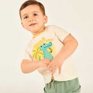 T-shirt manches courtes print crocodile pour bébé garçon  