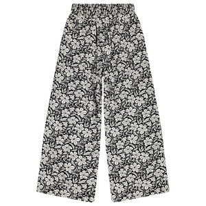 Pantalon large et fluide imprimé fleuri fille 