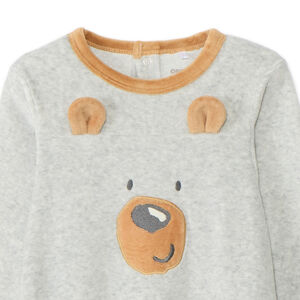 Dors-bien en velours fantaisie pour bébé garçon  