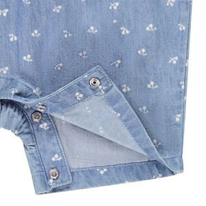 Ensemble 2 pièces effet jean avec charlotte pour bébé fille 