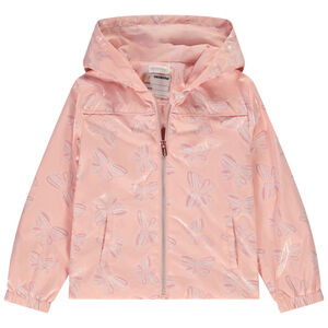 Coupe-vent imprimé papillons et doublé pour fille 