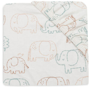Drap-housse jersey - 60x120 cm - Elephant Tales 