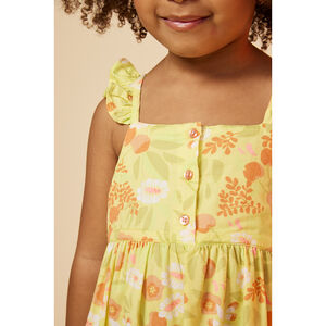 Robe à bretelles imprimé fleurs pour bébé fille 