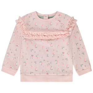 Sweat en molleton imprimé floral pour bébé fille 