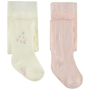 Lot de 2 paires de collants épais fantaisie pour bébé fille 