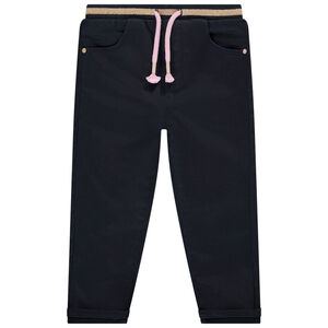 Pantalon en toile effet molleton pour bébé fille 