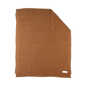 Couverture en tricot sweet caramel 75 x 100 cm 