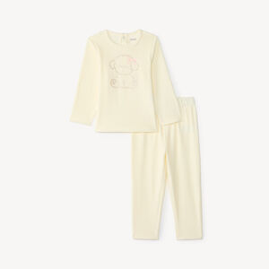 Ensemble pyjama velours 2 pièces bébé fille print fantaisie 