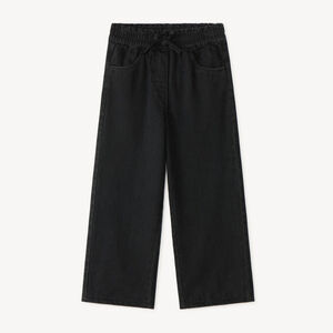 Jean droit et large uni pour fille 