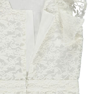 Combinaison courte de cérémonie en organza brodé pour fille 