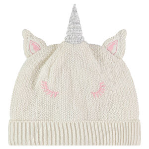 Bonnet licorne en tricot doublé jersey 
