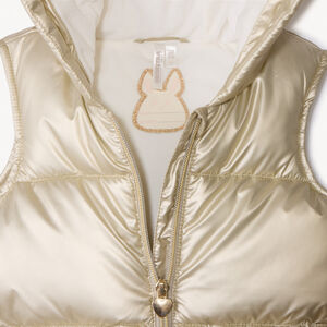 Doudoune sans manches à capuche ludique pour bébé fille 