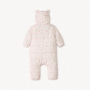 Combi-pilote imprimé fleurs pour bébé fille avec finitions différentes selon l'âge 