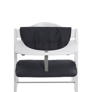 Chaise haute en bois Alpha+ coloris naturel avec 4 accessoires 