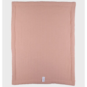 Couverture berceau 75x100 mousseline bio Rose & Blanc Vintage Flowers 