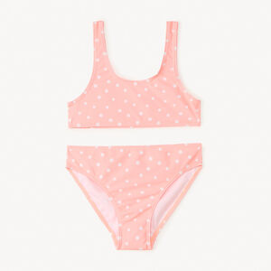 Maillot de bain 2 pièces à pois brassière + culotte pour fille 