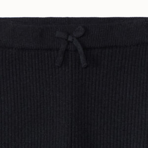 Caleçon en tricot côte unie avec nœud décoratif pour fille 