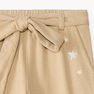 Pantalon de jogging fille coupe cargo avec ceinture à nouer 
