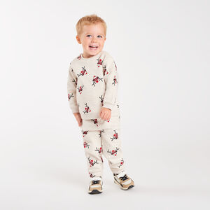 Ensemble jogging imprimé rennes de Noël pour bébé garçon 
