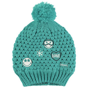Bonnet en maille épaisse à badges SmileyWorld 