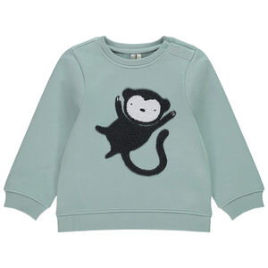 Sweat manches longues avec motif brodé effet bouclette bébé garçon  