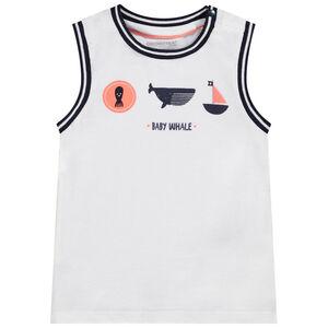 Débardeur en jersey puff print baleine pour bébé garçon 