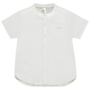 Chemise manches courtes unie à col mao pour bébé garçon 