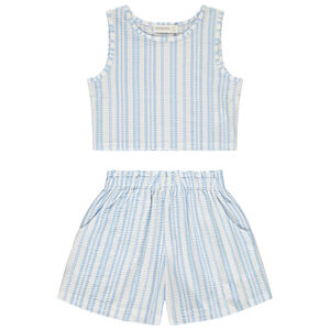 Ensemble court 2 pièces rayé en fochette pour fille 