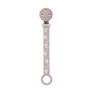 Attache-sucette universelle en silicone imprimé rose 