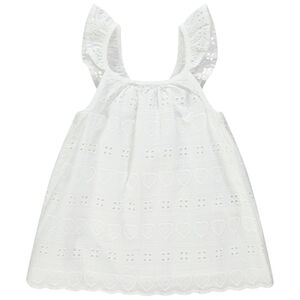 Top en broderie anglaise à bretelles volantées 