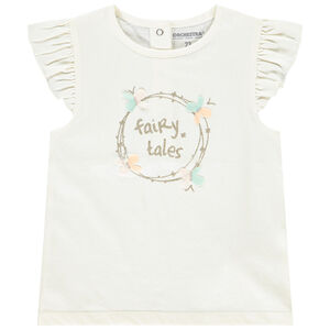 T-shirt manches courtes à papillons 3D pour bébé fille 