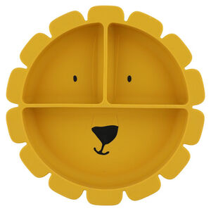 Assiette silicone avec ventouse et compartiments - Mr Lion 