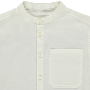 Chemise manches longues retroussables unie pour garçon 