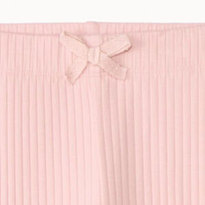 Legging côtelé uni à nœud fille 