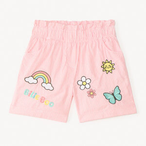 Short en toile à rayures brodées Billie Boo pour fille 